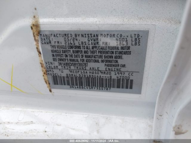 3N1AB8CV5RY355787 Nissan Sentra Sv Xtronic Cvt