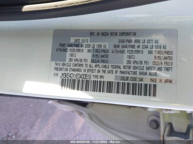 Mazda Cx-5 Grand Touring 2014 JM3KE4DYXE0400518 Image 9
