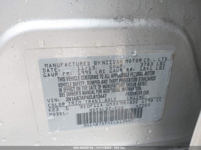 Nissan SENTRA SV 2014 3N1AB7AP4EL613447 Image 9