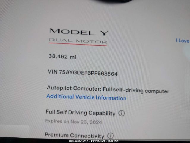 7SAYGDEF6PF668564 Tesla Model Y Performance Dual Motor All-wheel Drive