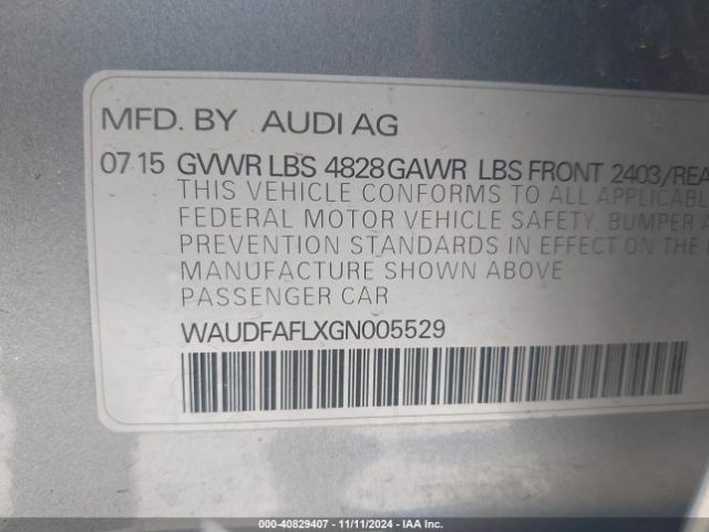 WAUDFAFLXGN005529 Audi A4 2.0t Premium