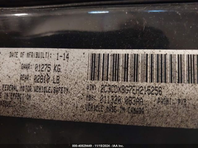 2C3CDXBG7EH215256 Dodge Charger Se