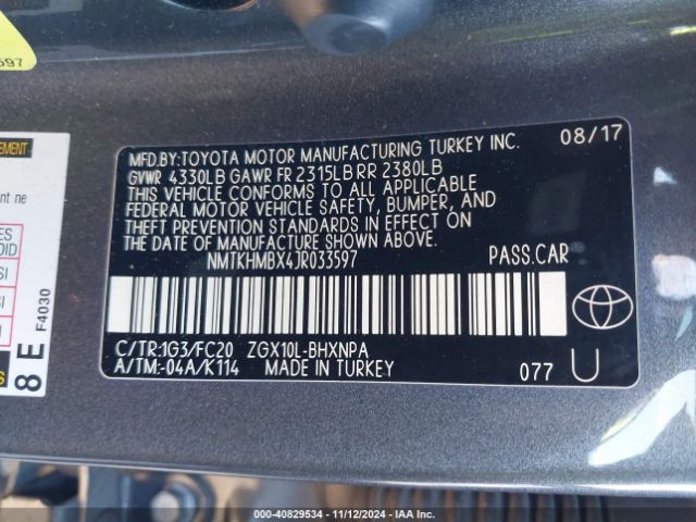 NMTKHMBX4JR033597 Toyota C-HR XLE