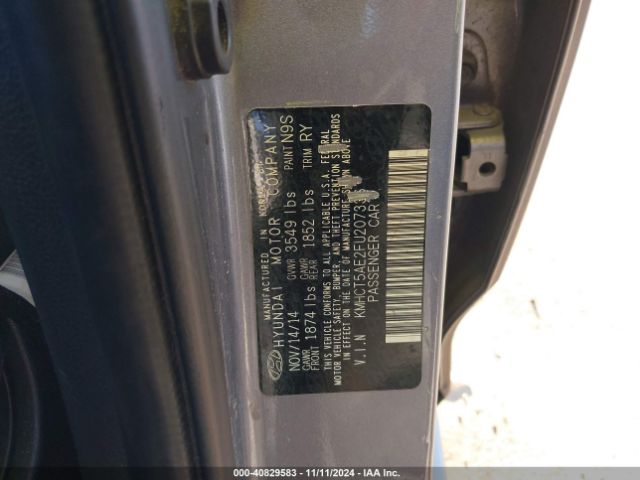 KMHCT5AE2FU207336 Hyundai ACCENT GS