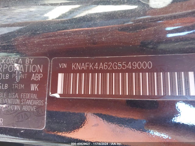KIA FORTE LX 2016 KNAFK4A62G5549000 Image 9