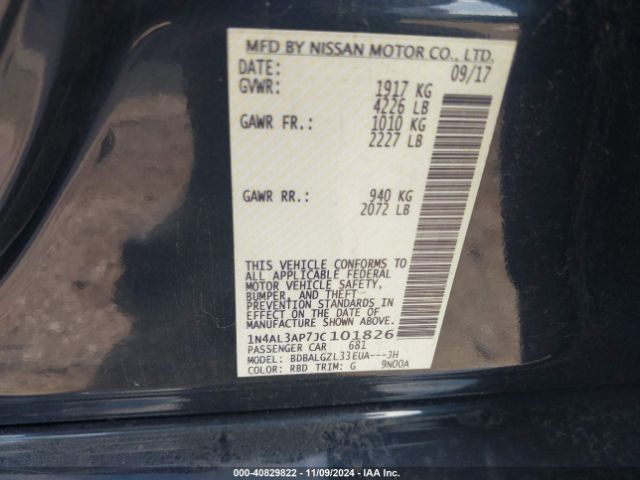 1N4AL3AP7JC101826 Nissan Altima 2.5 S