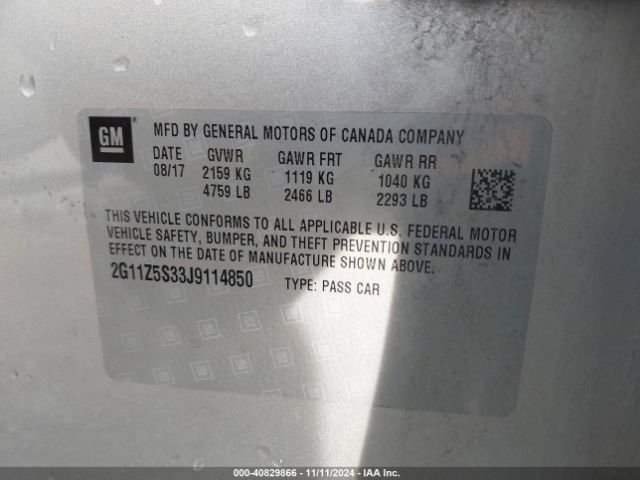 2G11Z5S33J9114850 Chevrolet IMPALA LS