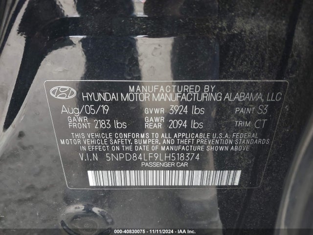 Hyundai ELANTRA SEL 2020 5NPD84LF9LH518374 Image 9