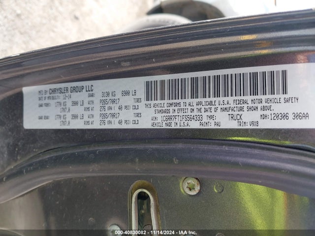 RAM 1500 Tradesman 2015 1C6RR7FT1FS564333 Image 9