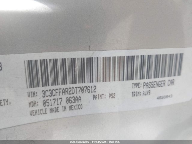 2013 FIAT 500 3C3CFFAR2DT707612 Photo 8