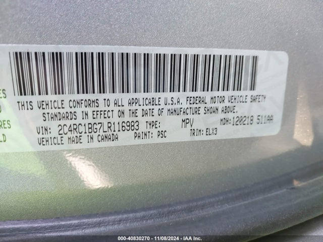 Chrysler Pacifica 35th Anniversary Touring L 2020 2C4RC1BG7LR116983 Image 9