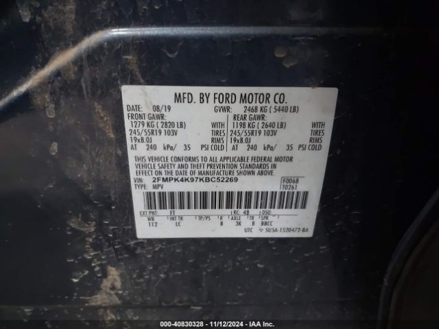 2019 FORD EDGE 2FMPK4K97KBC52269 Photo 8
