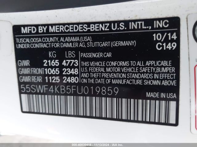 55SWF4KB5FU019859 Mercedes-Benz C 300 4matic/luxury 4matic/sport 4matic