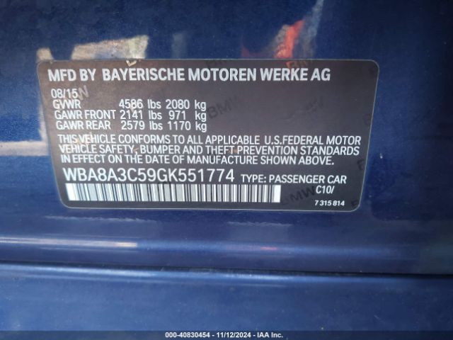 WBA8A3C59GK551774 BMW 320i Xdrive