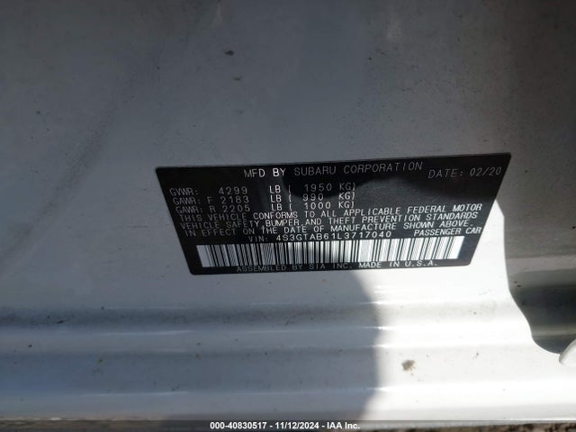 4S3GTAB61L3717040 Subaru Impreza 5-door