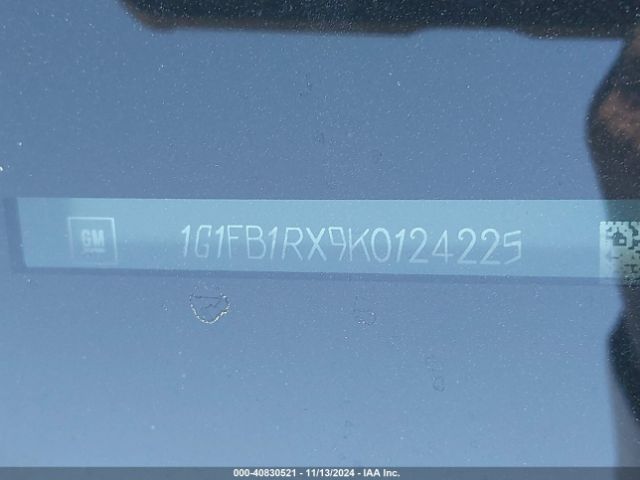 1G1FB1RX9K0124225 Chevrolet Camaro 1lt