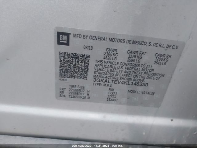 3GKALTEV4KL145330 GMC Terrain Sle