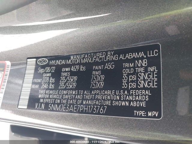 Hyundai Tucson Limited 2023 5NMJE3AE7PH173767 Image 9