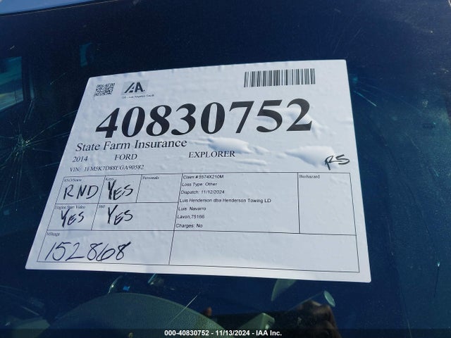 Ford EXPLORER XLT 2014 1FM5K7D88EGA90582 Image 17