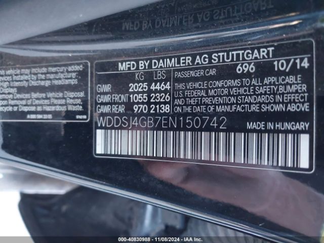 WDDSJ4GB7EN150742 Mercedes-Benz CLA 250 4MATIC