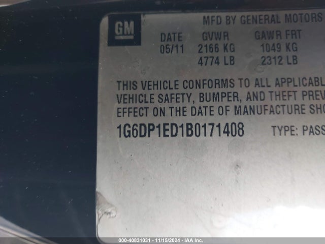 2011 CADILLAC CTS 1G6DP1ED1B0171408 Photo 8