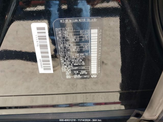 3PCAJ5AA8PF111204 Infiniti Qx50 Pure