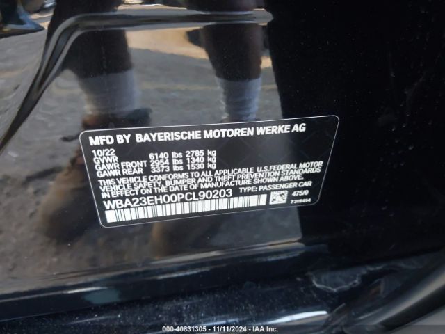 WBA23EH00PCL90203 BMW 740 I