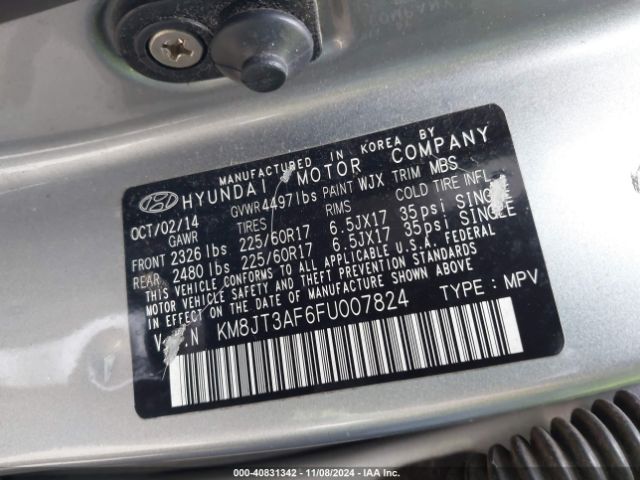 KM8JT3AF6FU007824 Hyundai TUCSON GLS
