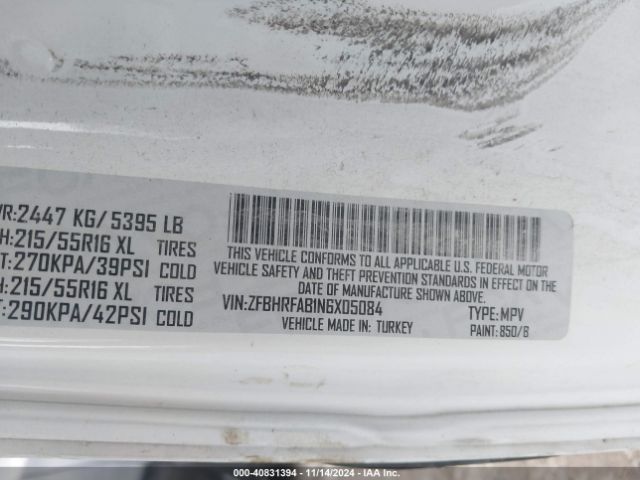 ZFBHRFAB1N6X05084 RAM Promaster City Cargo Van