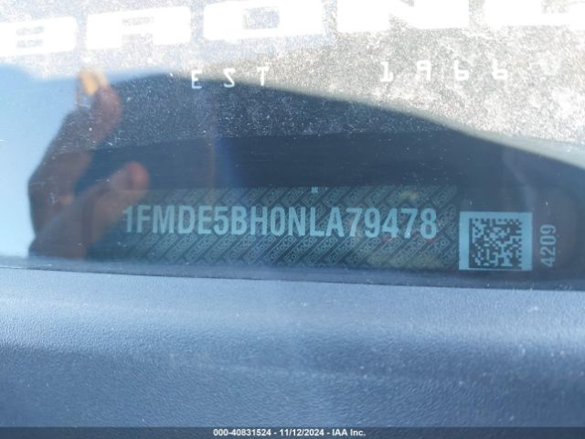 1FMDE5BH0NLA79478 Ford Bronco