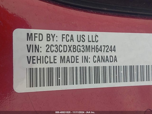 Dodge Charger Sxt Rwd 2021 2C3CDXBG3MH647244 Image 9