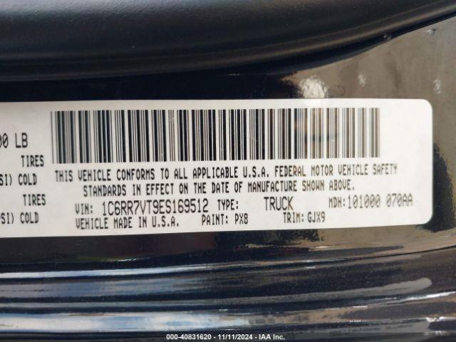 1C6RR7VT9ES169512 RAM 1500 Laramie