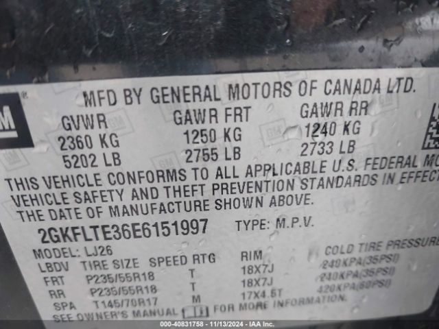 2GKFLTE36E6151997 GMC Terrain Slt-2