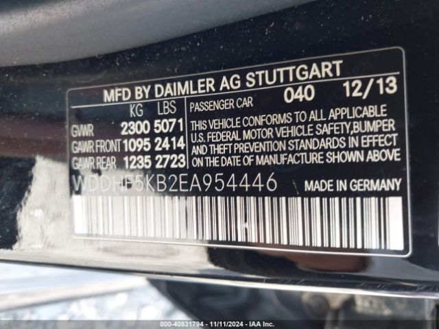 WDDHF5KB2EA954446 Mercedes-Benz E 350
