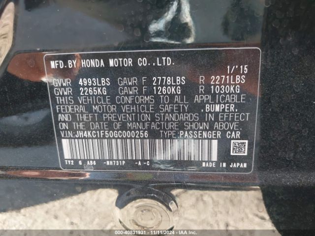 JH4KC1F50GC000256 Acura Rlx Technology Package