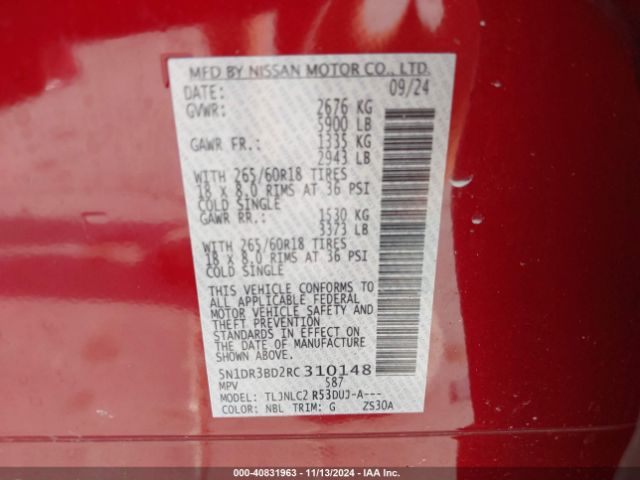 5N1DR3BD2RC310148 Nissan Pathfinder Rock Creek 4wd