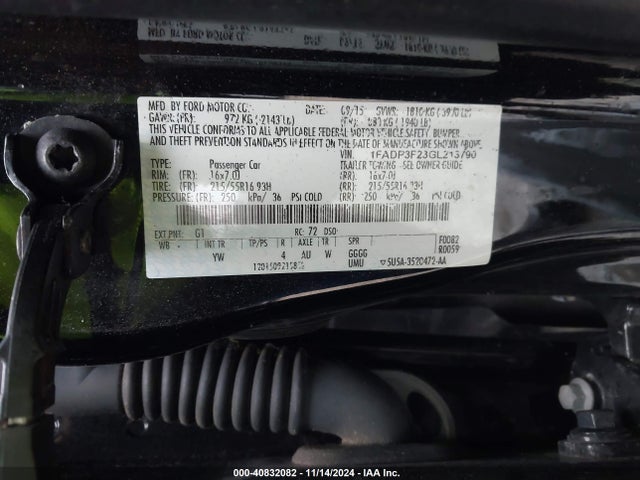 Ford FOCUS SE 2016 1FADP3F23GL213790 Image 9