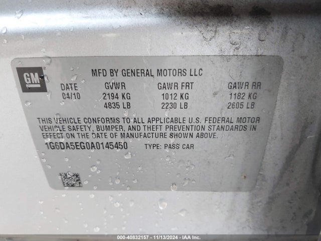 2010 CADILLAC CTS 1G6DA5EG0A0145450 Photo 8