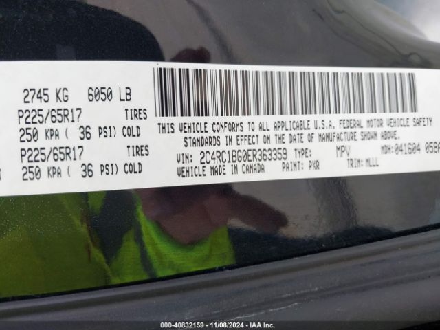 2C4RC1BG0ER363359 Chrysler Town & Country Touring