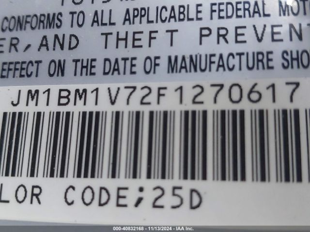 JM1BM1V72F1270617 Mazda Mazda3 I Touring