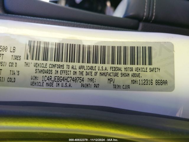 1C4RJEBG4HC740754 Jeep Grand Cherokee Limited 4x2