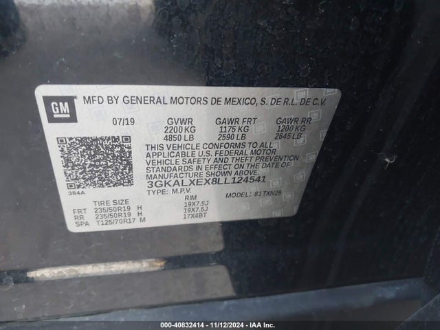 3GKALXEX8LL124541 GMC Terrain Awd Denali
