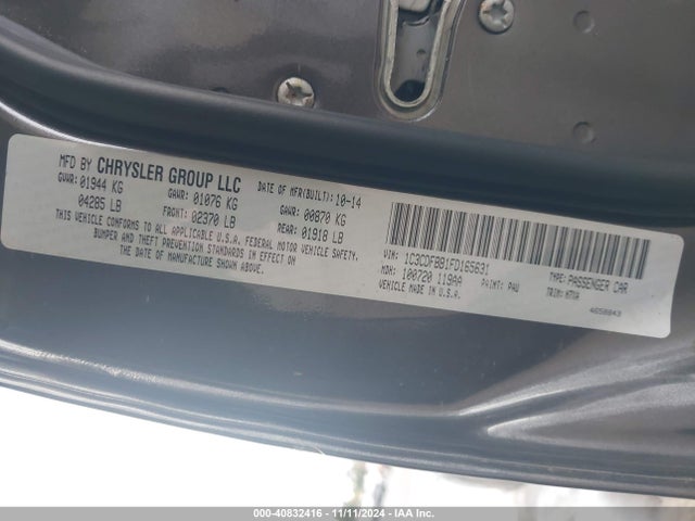 Dodge DART SXT 2015 1C3CDFBB1FD165631 Image 9
