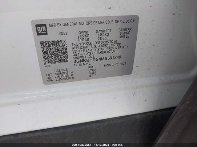 Chevrolet Blazer Awd 2lt 2021 3GNKBHRS4MS581840 Image 9