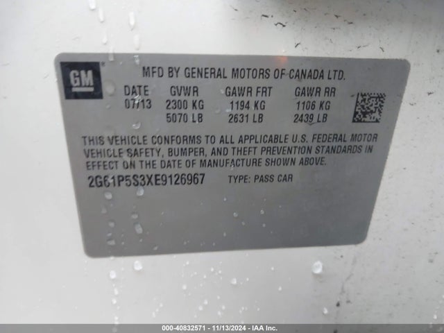 Cadillac Xts Premium 2014 2G61P5S3XE9126967 Image 9