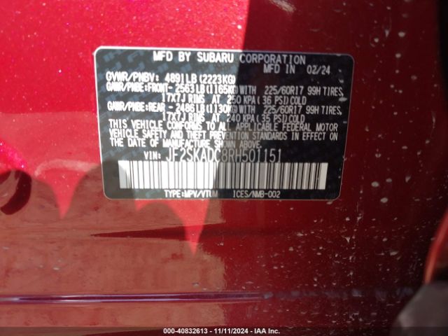 JF2SKADC8RH501151 Subaru Forester Premium