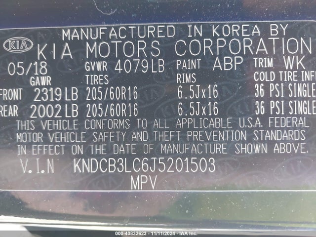 KIA NIRO FE 2018 KNDCB3LC6J5201503 Image 9
