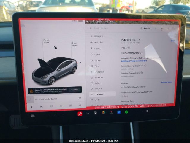 5YJ3E1EA5JF010774 Tesla Model 3 Long Range/mid Range