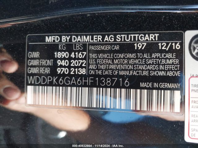 WDDPK6GA6HF138716 Mercedes-Benz Amg Slc 43