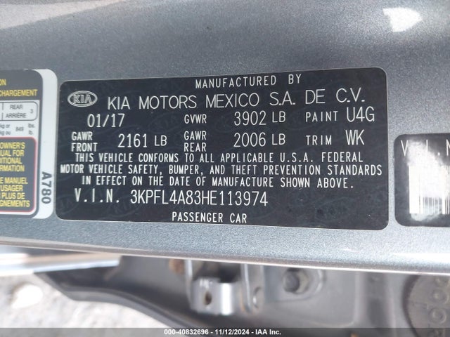 KIA FORTE EX 2017 3KPFL4A83HE113974 Image 9